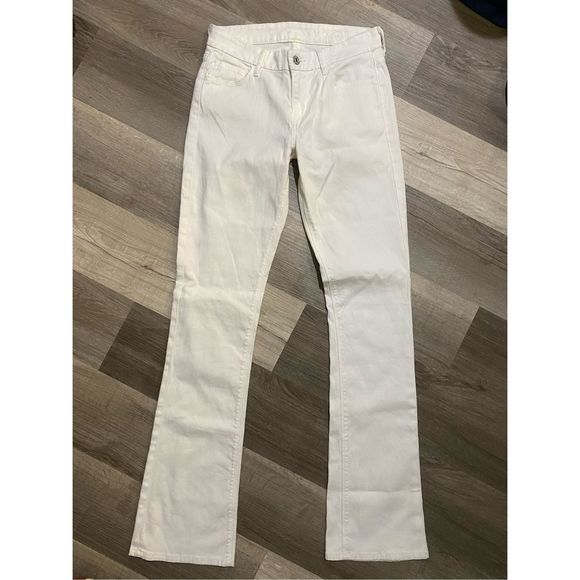7 for All Mankind *ALI IN SOLEIL White Skinny Bootcut Jeans Sz 26 / US 4 MP $228 - Picture 3 of 12